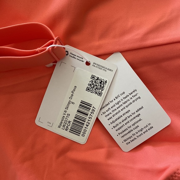 lululemon Waterside V-Neck Skimpy-Fit One-Piece Swimsuit Size 8 NWT - Picture 5 of 5